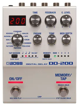 Boss DD-200 Digital Delay Effetto delay digitale a pedale per chitarra