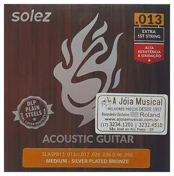 Solez Encordoamento Solez 013 Silver Plated Bronze Violão Aço (i)