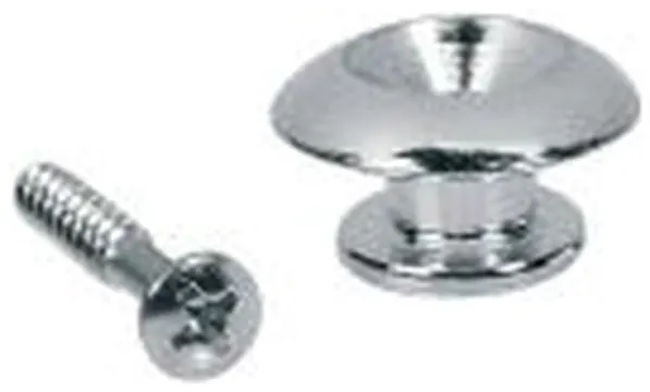 Boston Strap Buttons - Endpins - Sphere Shape - Chrome - 2 Pack