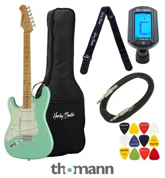 Harley Benton ST-62CC MN LH Seafoam G Bundle