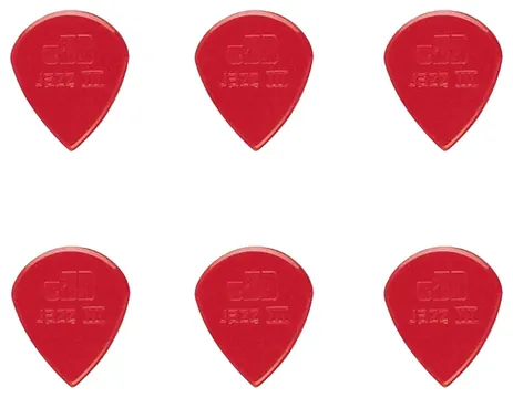 Dunlop Nylon Jazz III Rood 1,38 mm, Set van 6