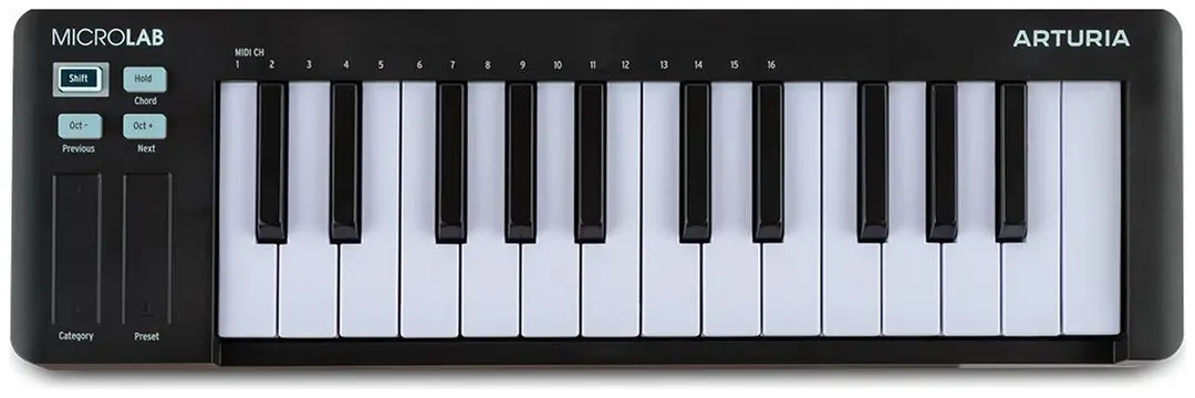 Arturia Microlab MK3 25 Key MIDI Keyboard & Controller in Black