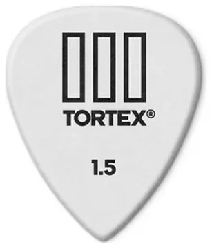 Jim Dunlop 462 Tortex III Players Pack 1,50mm Plektrum (12 Stück), weiss