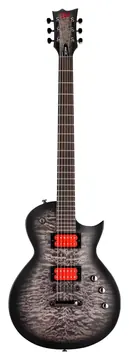 LTD BB-200 Bariton Signature Ben Burnley QM Durchsichtiges schwarzes Sunburst-Satin