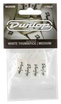 Dunlop 9002P Thumbpicks, Player`s Pack, 4 pcs., white, M