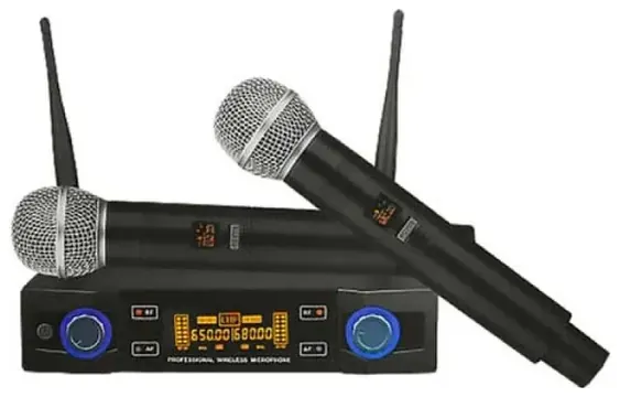 SoundPro Microfone S/ Fio UHF Duplo SoundPro SP-602