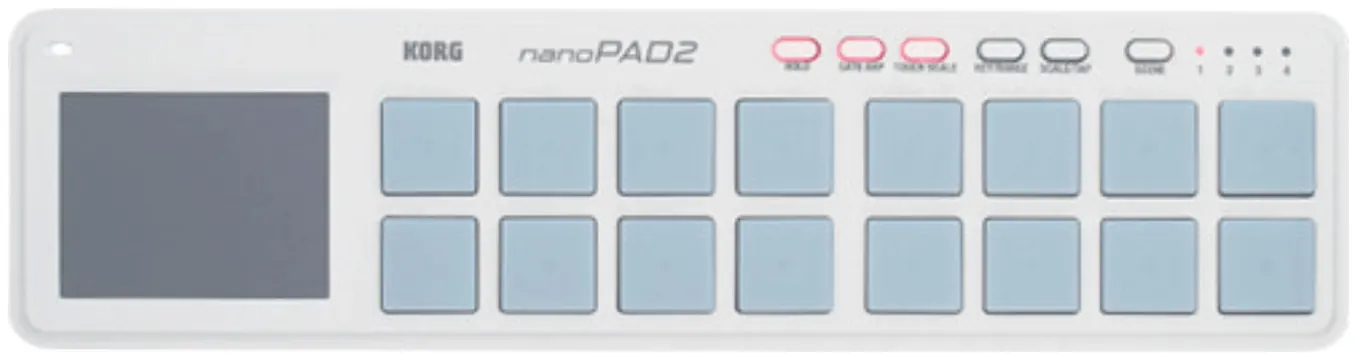 Korg Controlador MIDI USB Korg nanoPAD2 16 Pads com Pad XY Branco