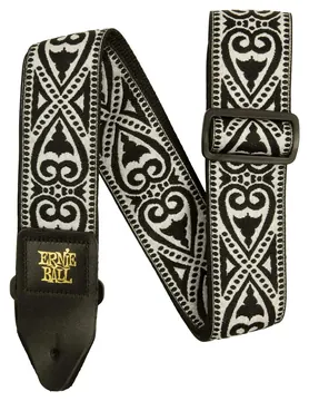 Ernie Ball 5345 Black Heart Jacquard Strap