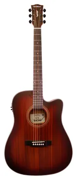 Waldman DCEX441 Dreadnought Eletroacústico Red Burst