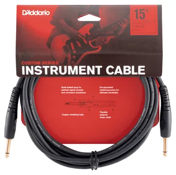 D'Addario PW-G-15 Cavo audio x chitarra basso Jack Dritto Mono 6.3 Lung. 4.57mt