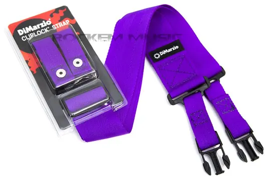 DiMarzio Cliplock Nylon Quick Release Guitar Strap Violet DD2200V