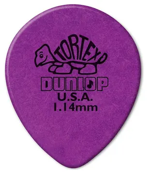 Dunlop Tortex Teardrop 1.14mm Pick - Set of 6