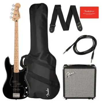 Squier Fender Squier Affinity Precision PJ Bass MN Black R15 Pack