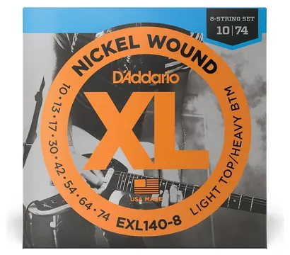 D'Addario EXL140-8 - XL 8-String Electric Nickel Wound | 010-047
