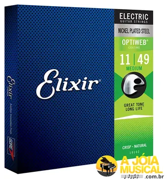 Elixir Strings Encordoamento Elixir para Guitarra 011 Optiweb