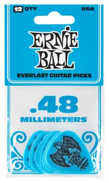 Ernie Ball 9181 Everlast Pick Pack 0,48mm Plektren, blau (12Stück)