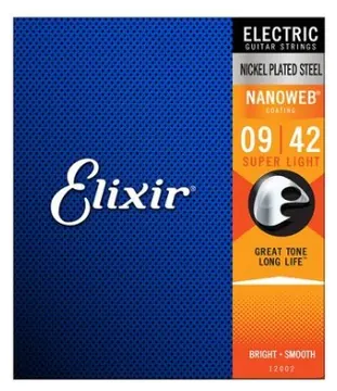 Elixir Nanoweb Electric Guitar Strings 9-42