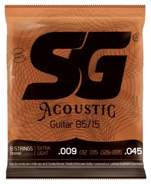 Sg Encordoamento para Violão Aço 0.09 SG Bronze SG6684