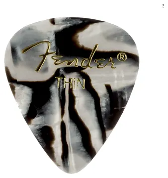 Fender 351 Premium Zebra Plectrum, Thin, Set van 12