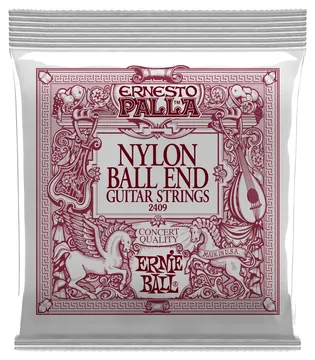 Ernie Ball 2409 Ernesto Palla Nylon Ball End Silver Set, 28-42