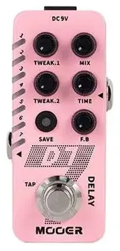 mooer D7 Digital Delay Micro Fx Pedal