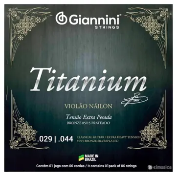 Giannini Encordoamento Giannini Titanium GENWXTA Nylon Bronze 85/15 Extra Pesada