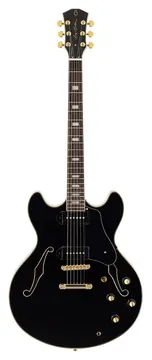 Sire H7V Larry Carlton Black Hollowbody Gitaar