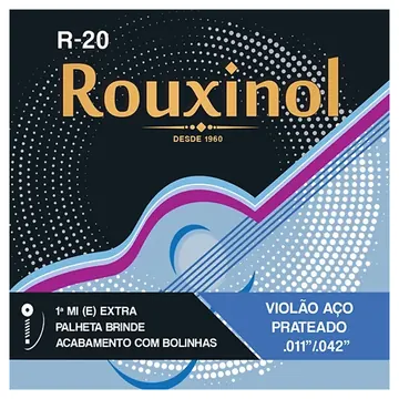 Rouxinol Encordoamento Rouxinol R-20 Violão Aço com Bolinha