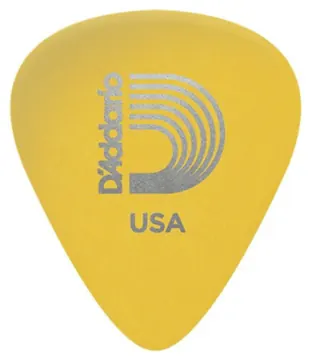 D'Addario 10 Standard Pick Duralin Yellow Light Medium .70mm