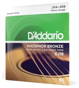 D'addario Encordoamento D'addario Violão Aço 0.14 EJ18 Phosphor Bronze