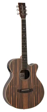 Tanglewood TRU4CEAE Reunion Pro Super Folk All Ebony