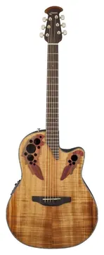 Ovation E-Akustikgitarre Celebrity Elite Plus Mid Cutaway Figured Koa