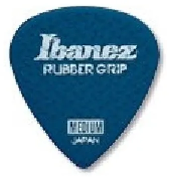 Ibanez PPA16HRG-DB Flat Pick Rubber Grip blau 6 Stück