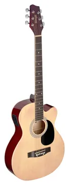 Stagg SA20ACE NAT Elektro-akoestische auditorium-gitaar met cutaway en lindehouten top