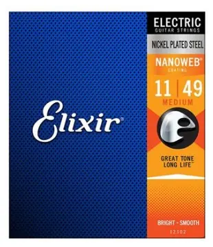 Elixir Electric Nanoweb Guitar Strings 11-49