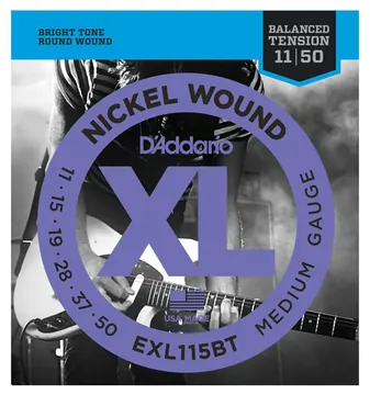 D'Addario EXL115BT Nickel Wound Electric Guitar Strings, Bal. Tension Med 11-50