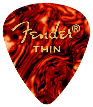 Fender Classic Celluloid, Tortoise Shell, 351-vorm, Thin, Set van 12