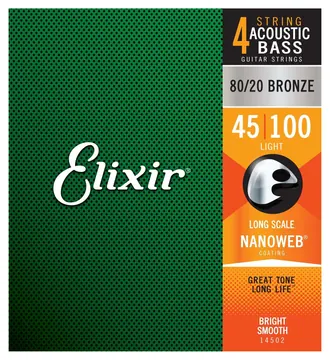 Elixir 14502 Acoustic Bass Nanoweb Light 045-100