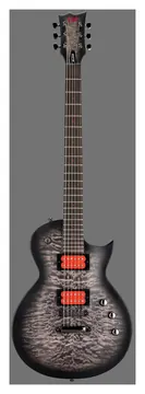 LTD BB-200 Bariton Signature Ben Burnley QM Doorschijnend zwart Sunburst-satijn