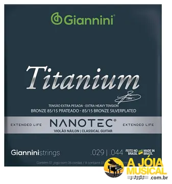 Giannini Encordoamento Giannini Titanium Nanotec Nylon Extra Pesada