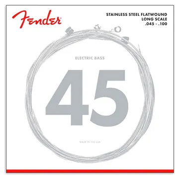 Jogo de Cordas Fender 9050L para Baixo Flat Wound Long Scale 045 100