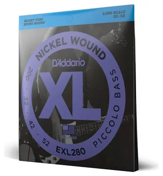 D"Addario EXL280 Nickel Wound Piccolo Bass 20-52 Long Scale
