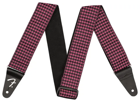 Fender Houndstooth Guitar Strap - Pink