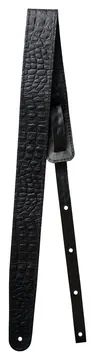 Richter 1488 Raw II Contour Croco Black Leder Gitarrengurt (60mm)