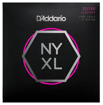 Bass Guitar Strings D'Addario NYXL32130 Long Scale Regular Light 6-String, 32-130
