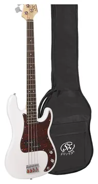 SX BD2 Standard P-style Elektrische Basgitaar in Wit