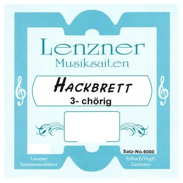 Lenzner Musiksaiten Lenzner Hackbrettsaiten 3-chörig Satz 96-saitig Silber