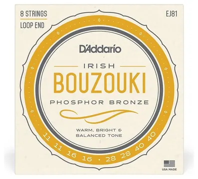 D'Addario EJ81 - Irish Bouzouki Phosphor Bronze, Loop End | 011-040