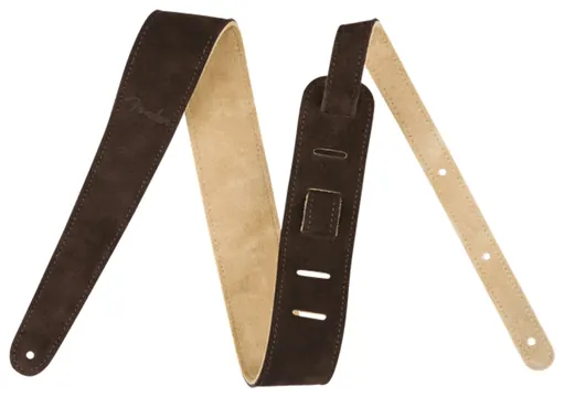 Fender Reversible Suede Gitaarband Bruin