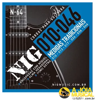 NIG Encordoamento NIG N-64 Guitarra